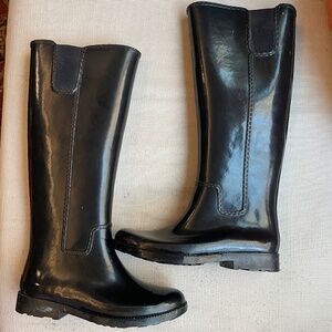 Michael Kors Tall Black Rain Boots - Size 6